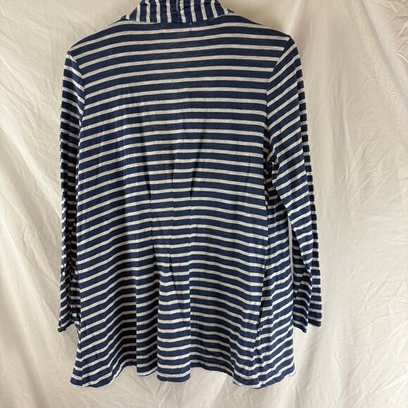 Fresh Produce Weekender Open Front Striped Nautical Blue White Large - Picture 7 of 7
